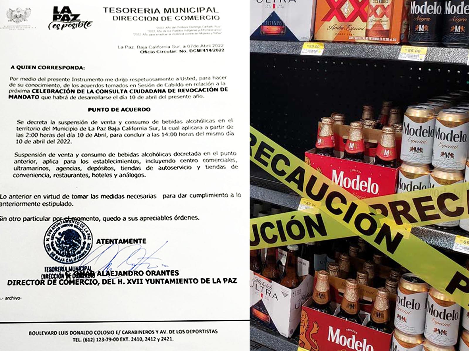 Habrá Ley Seca este fin de semana en La Paz