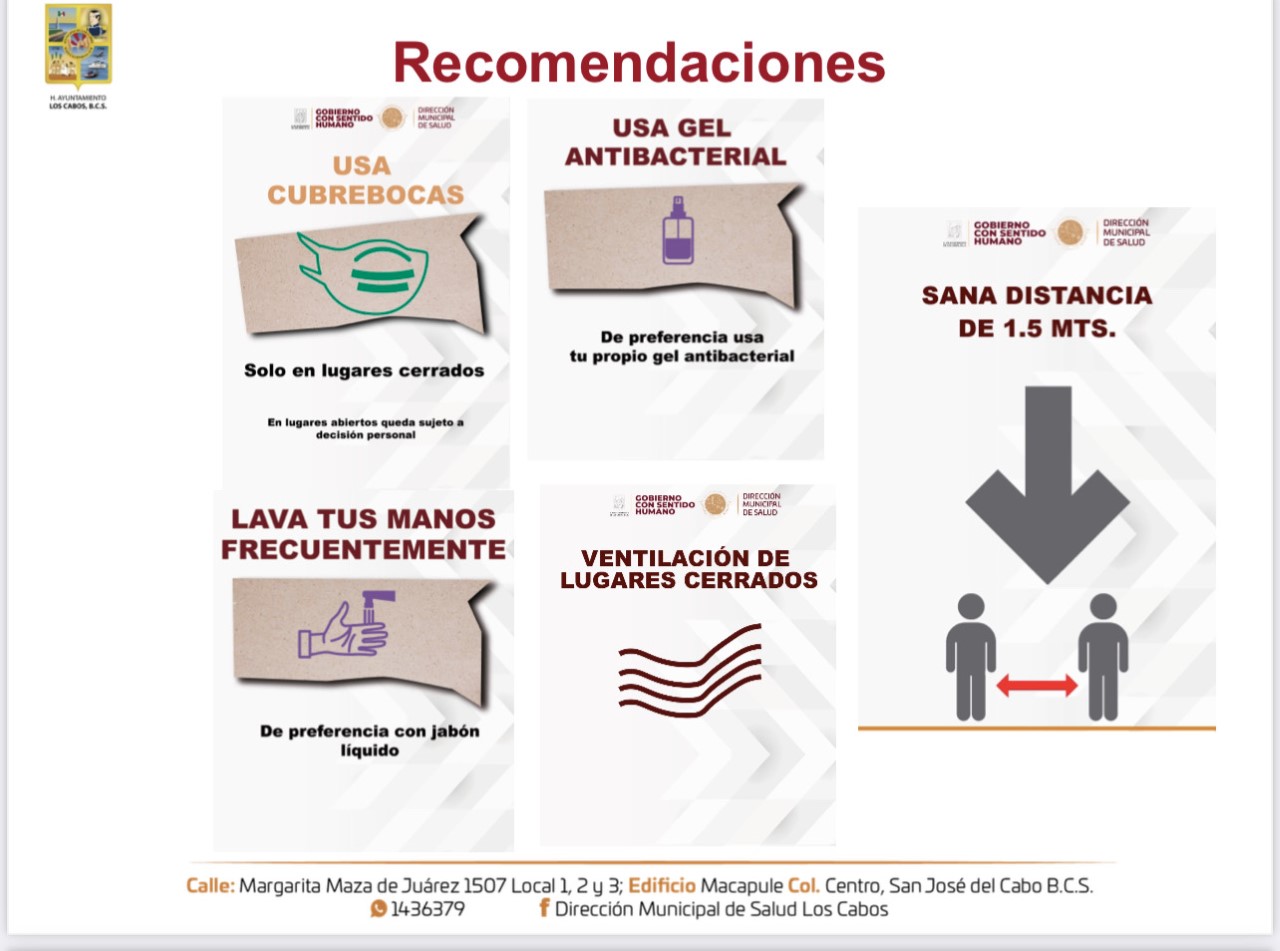 Los Cabos retrocede al color amarillo del Indicador Epidemeologíco Estatal