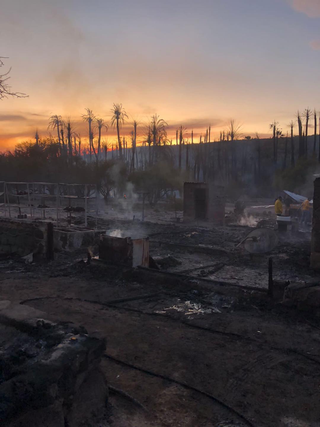 Incendio en Mulegé, varias casas fueron consumidas