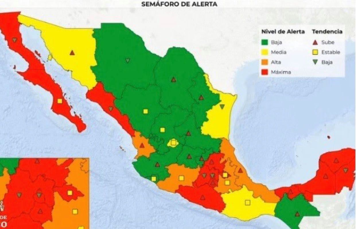 B.C.S. Entre los estados de alerta por COVID-19