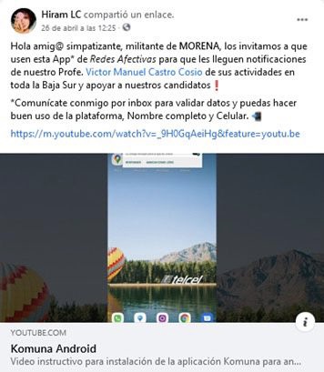 Así  induce al  voto Morena